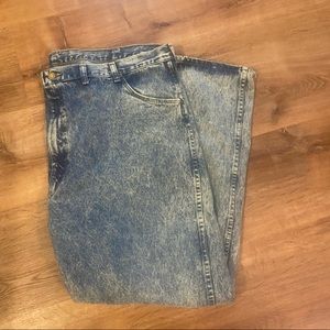 Vintage acid wash wranglers! 1989 baby!